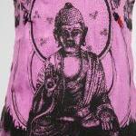 Buddha T-shirt Yoga Top Purple Ganesha Boho Hindu..