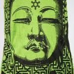 Buddha Tank Top Yoga Singlet Green Hindu God..