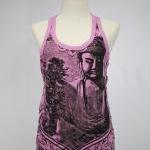 Buddha Tank Top Yoga Singlet Purple Hindu God..