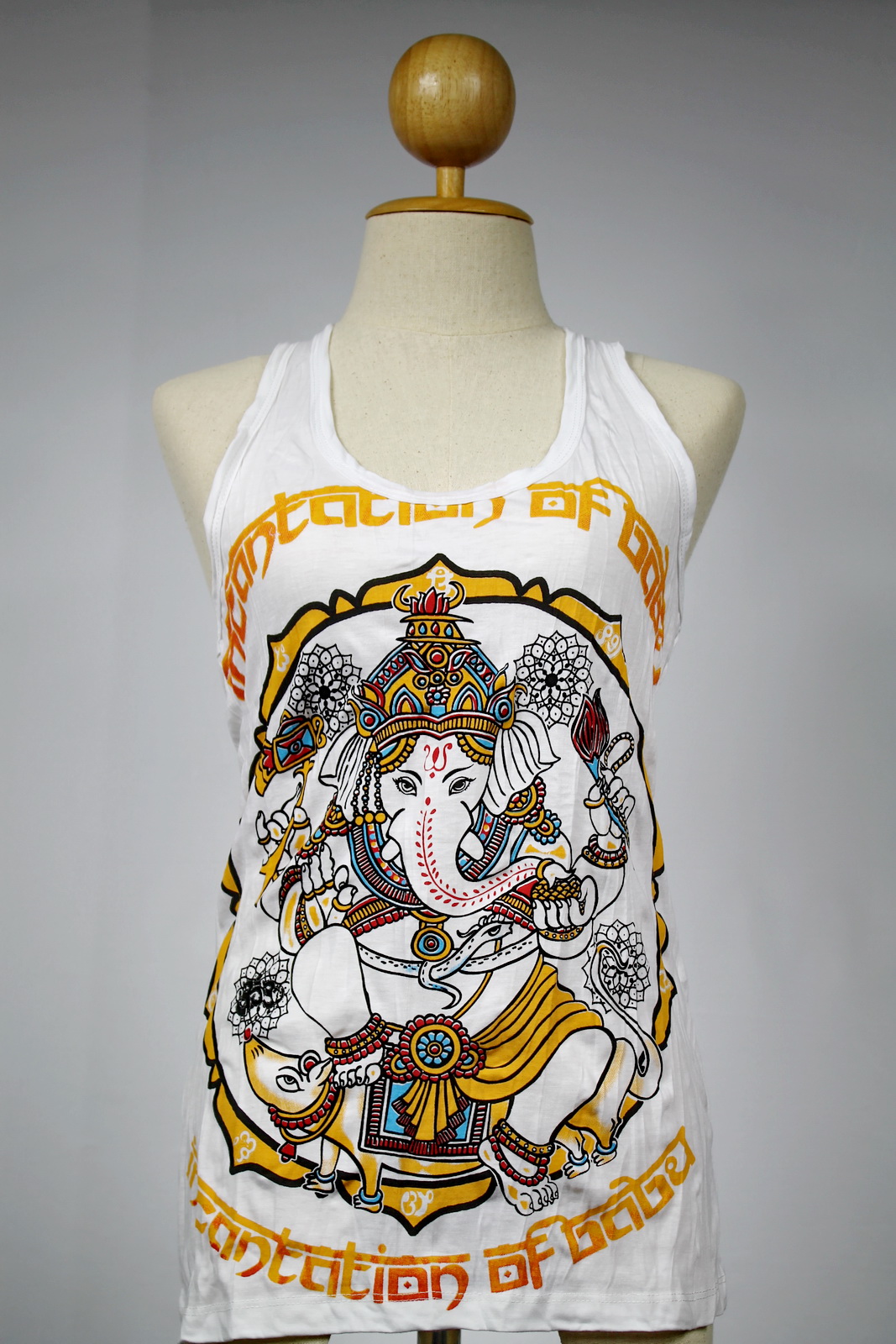 Women's T Shirt Size S Only Ganesha Hindu Om Sign Hamsa Hand Yoga Clothing Buddha T-shirt Yoga Tee Elephant
