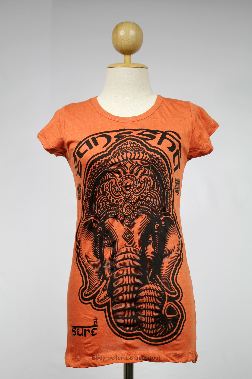 Ganesha T-shirt Hindu God Namaste Buddha Orange S M L Xl Elephant