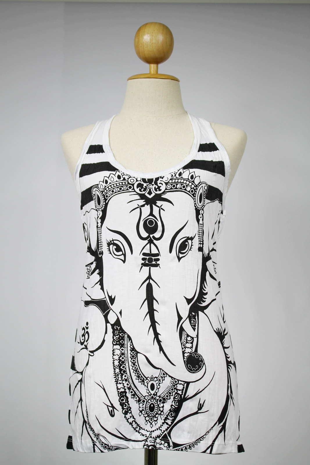 Ganesha Tank Top Size S Only Hamsa Yoga Clothing Buddha Ganesha Boho Om Pink Elephant